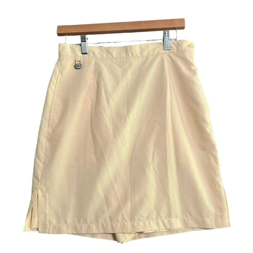 Liz Claiborne LIZGOLF Skort Womens Size 8 Light Yellow Tennis Pickleball Golf